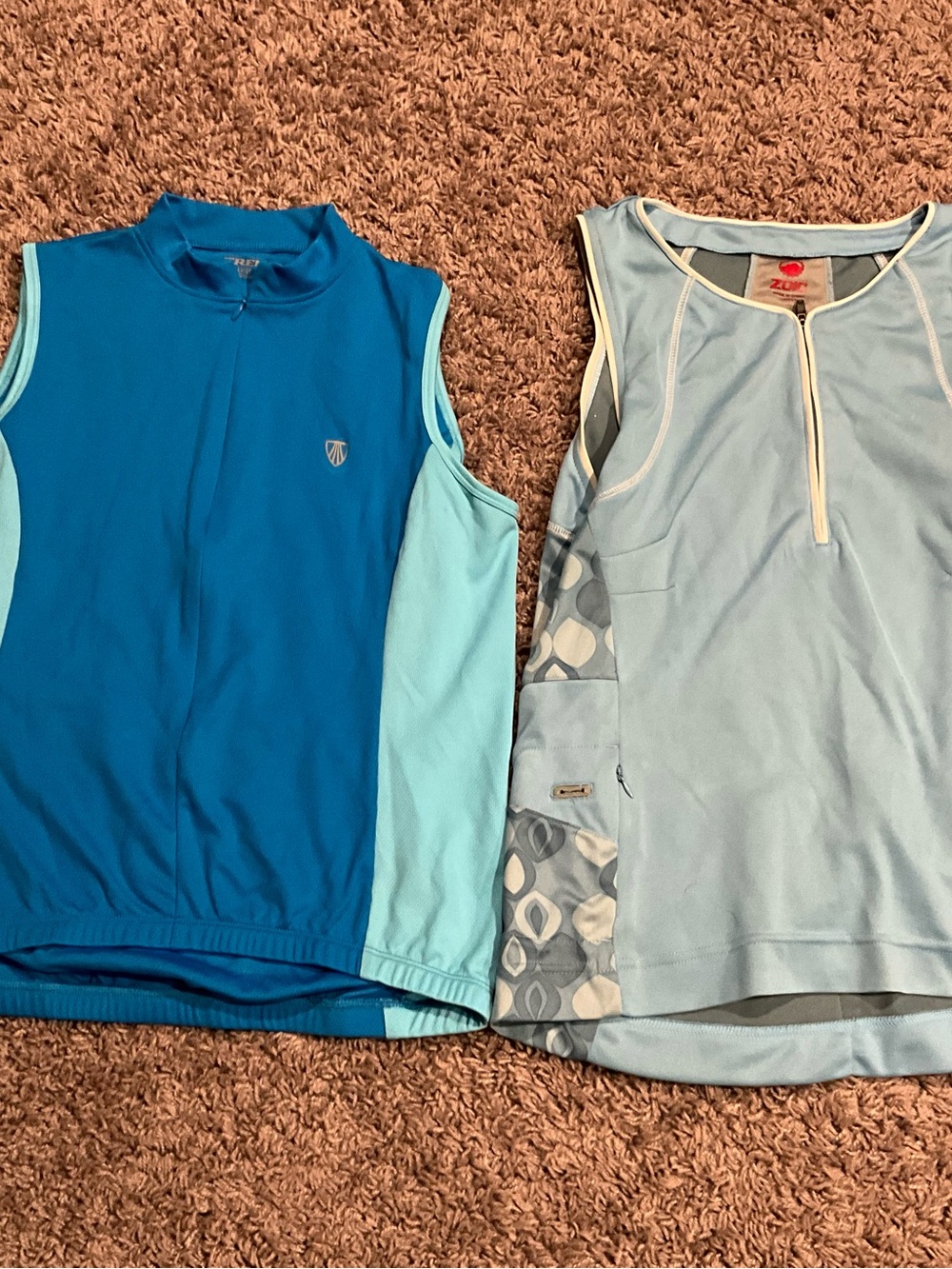 Set Of 2 Womens Bicycle Shirts - Sz Large Trek & Zoic Brands